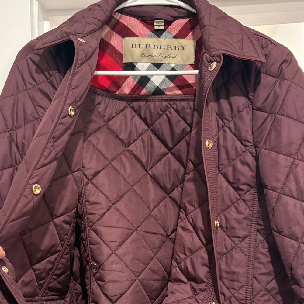 Burberry Deep Burgundy Quilted Jacket - Picture 3 of 6